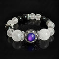 Light-Toned Madagascar Rose Quartz & Obsidian Energy Bracelet – Calm Balance & Protection
