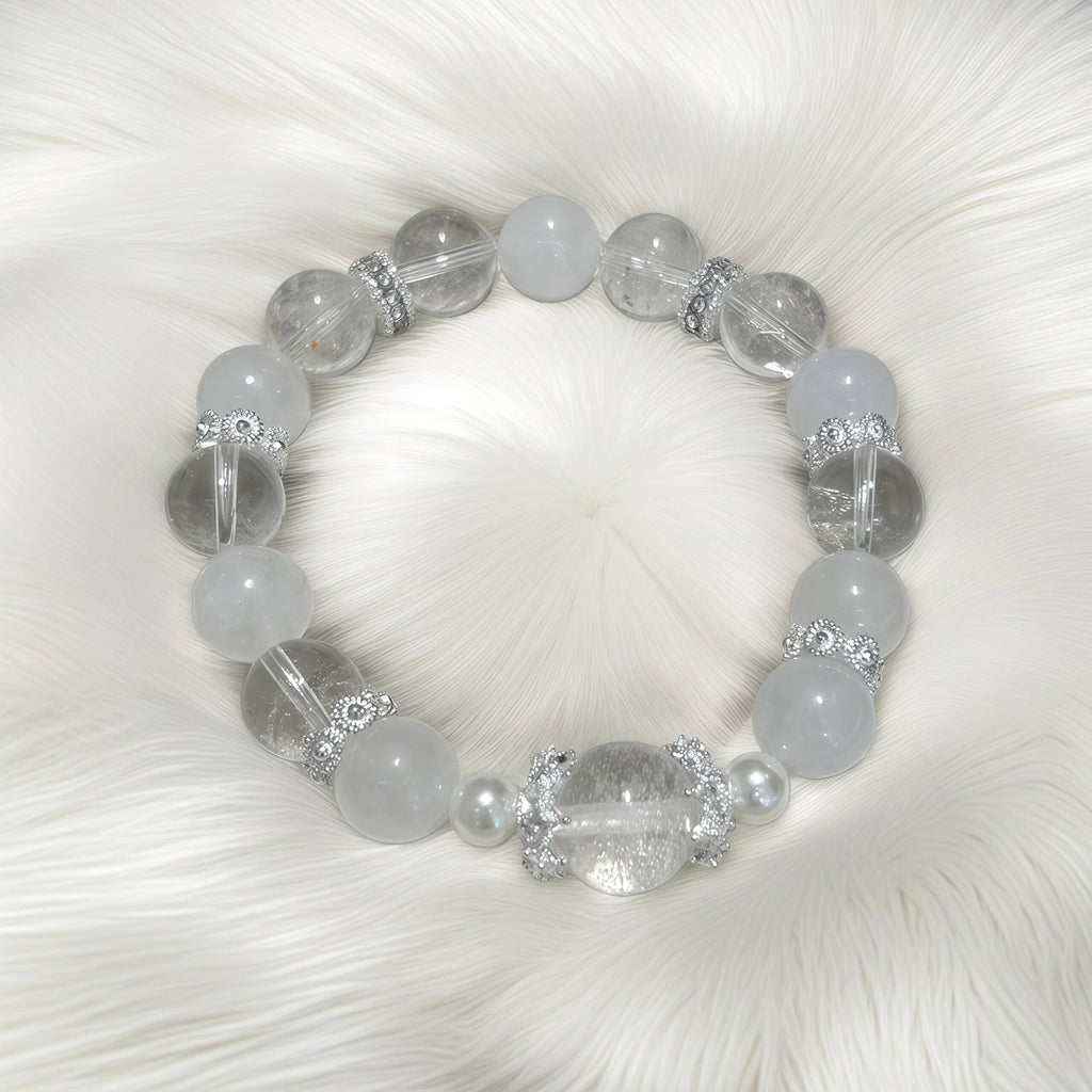 Crystal Clear Quartz Healing Bracelet – Himalayan Purity & Clarity Energy Jewelry