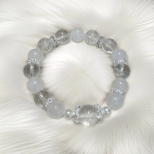 Crystal Clear Quartz Healing Bracelet – Himalayan Purity & Clarity Energy Jewelry