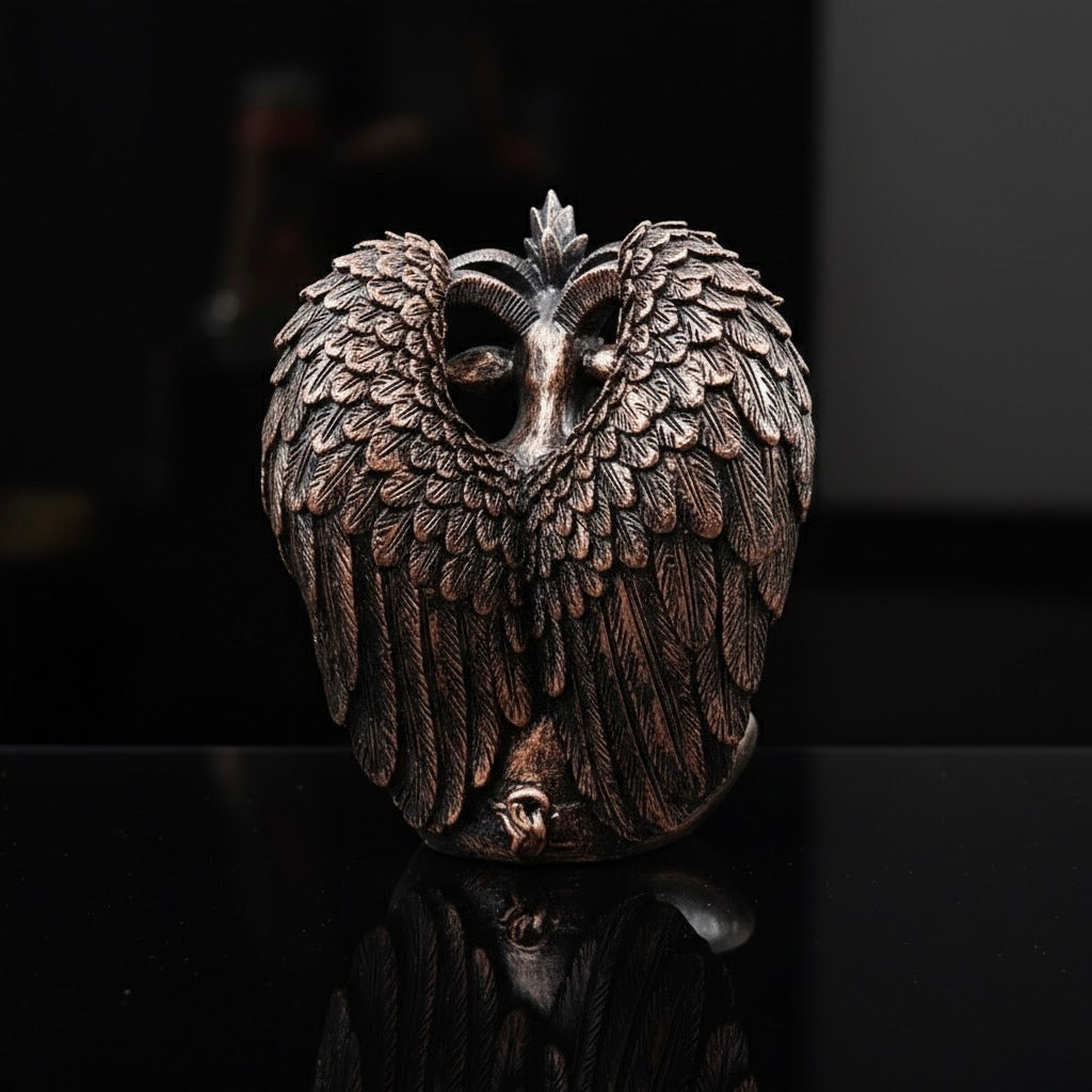 Gothic Baphomet Statue Candle Holder – Winged Occult Altar Decor (With / Without Candle Bowl)