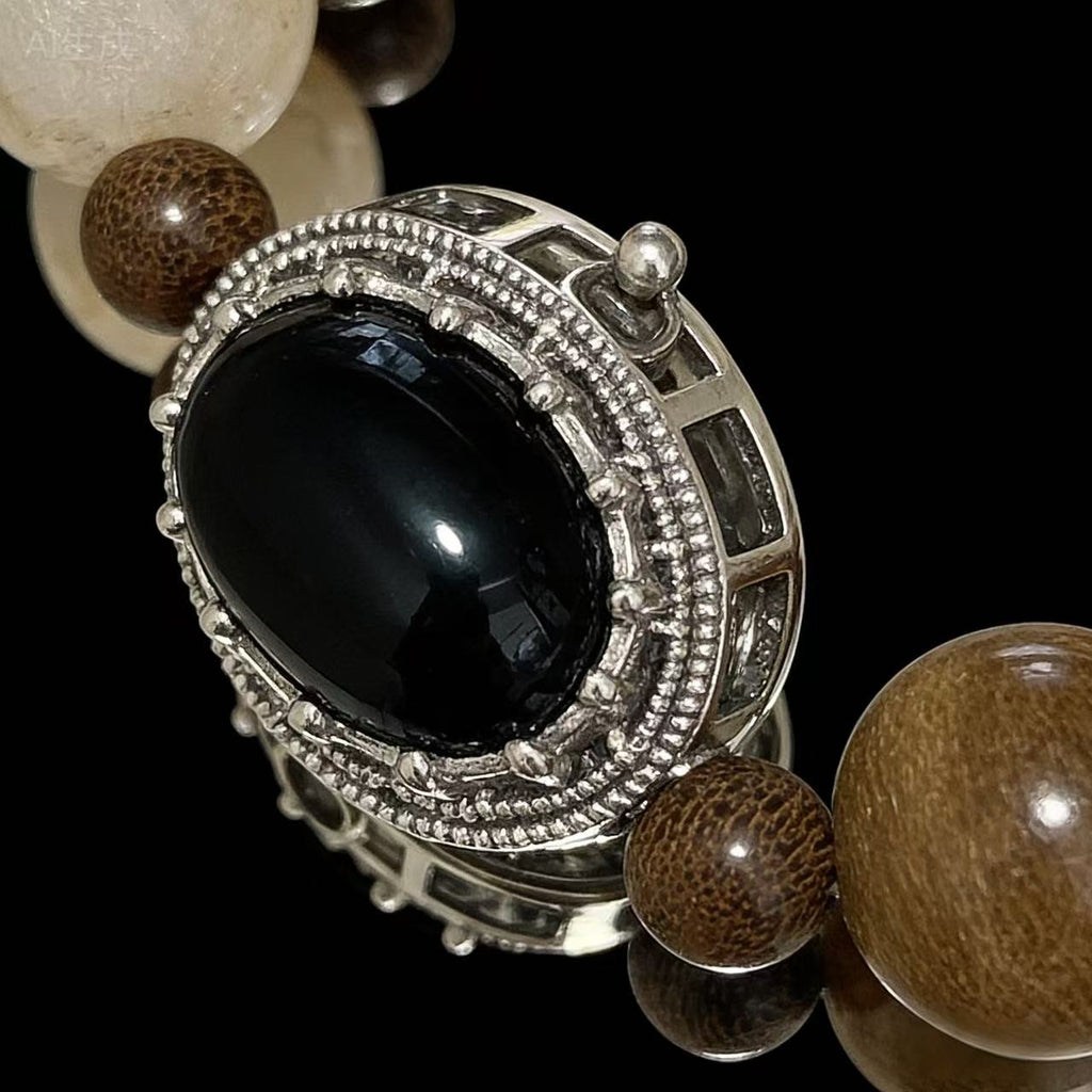 Multi-Rutilated Quartz Energy Bracelet – Grounded Strength & Protective Energy Jewelry