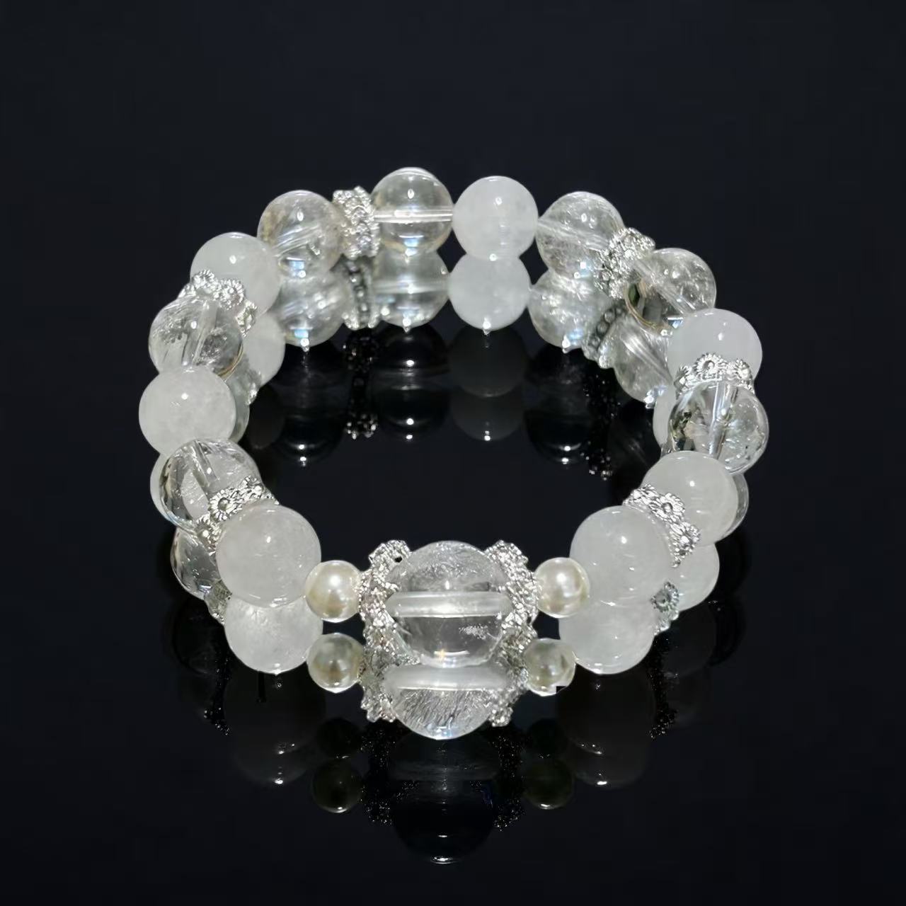 Crystal Clear Quartz Healing Bracelet – Himalayan Purity & Clarity Energy Jewelry