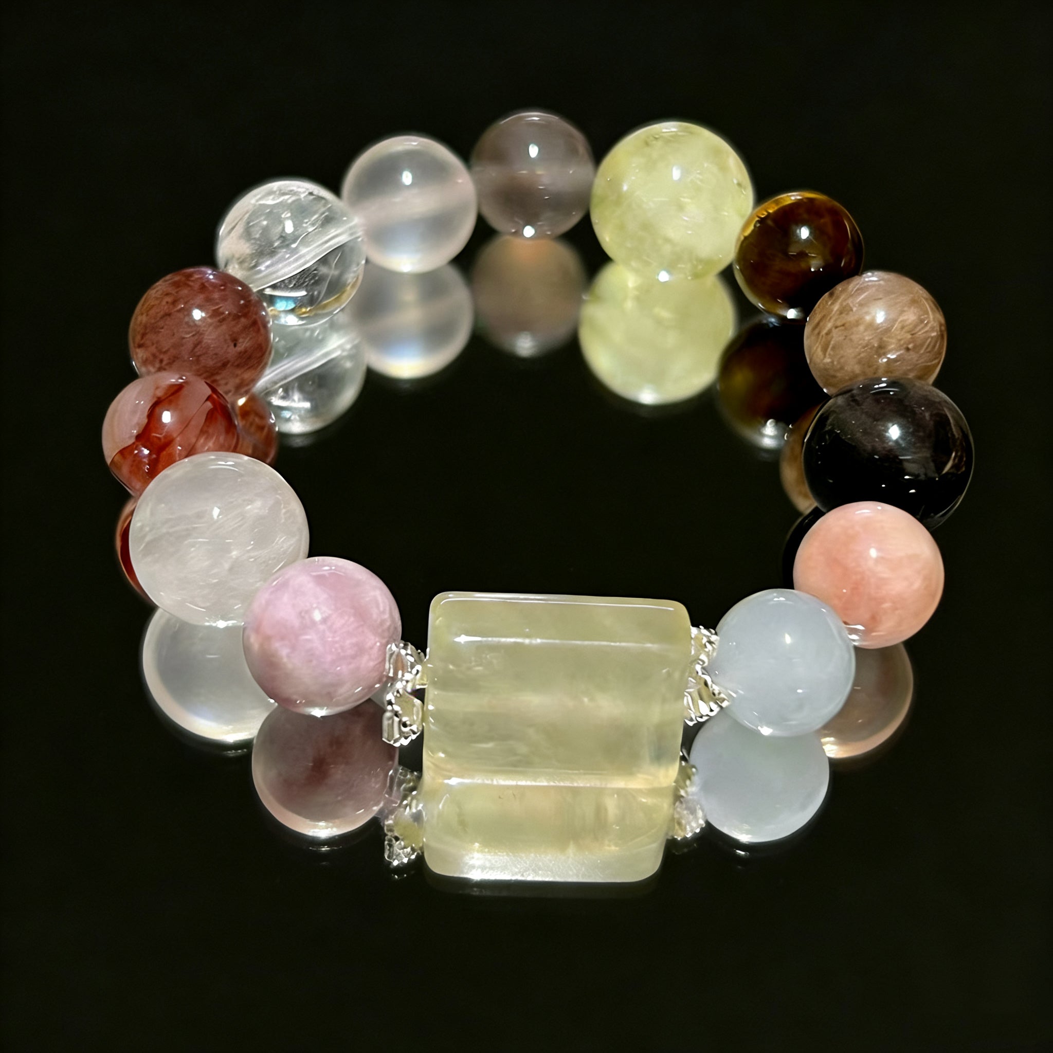 Citrine Energy Bracelet – 14mm Natural Citrine & Multi-Stone Balance Jewelry