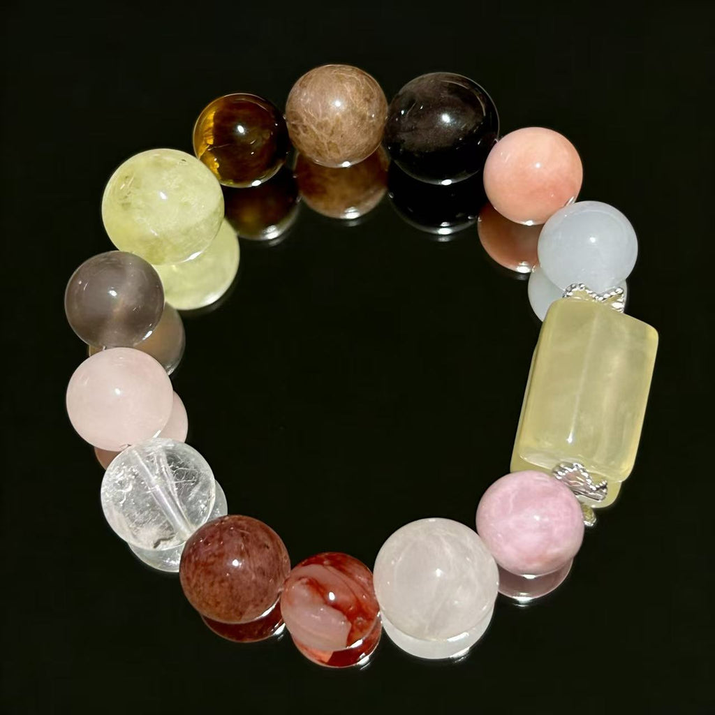 Citrine Energy Bracelet – 14mm Natural Citrine & Multi-Stone Balance Jewelry