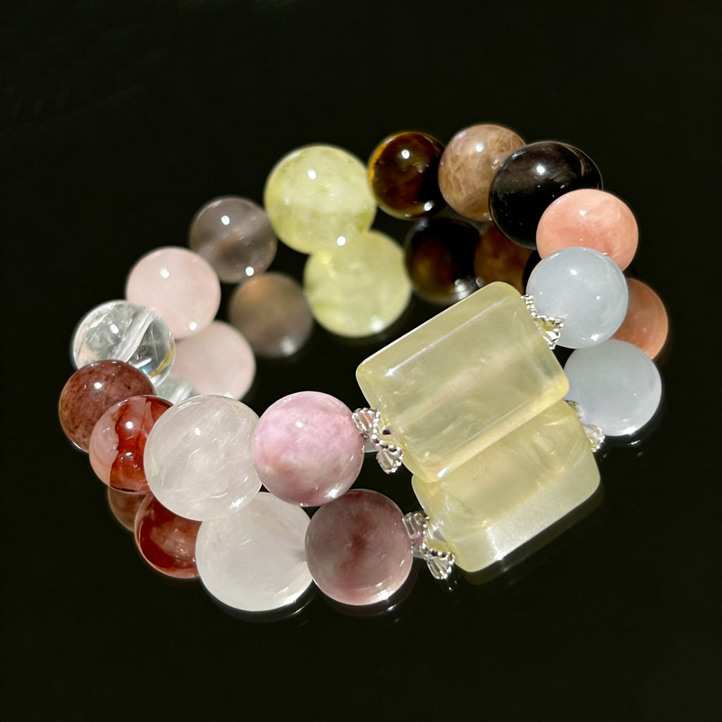 Citrine Energy Bracelet – 14mm Natural Citrine & Multi-Stone Balance Jewelry