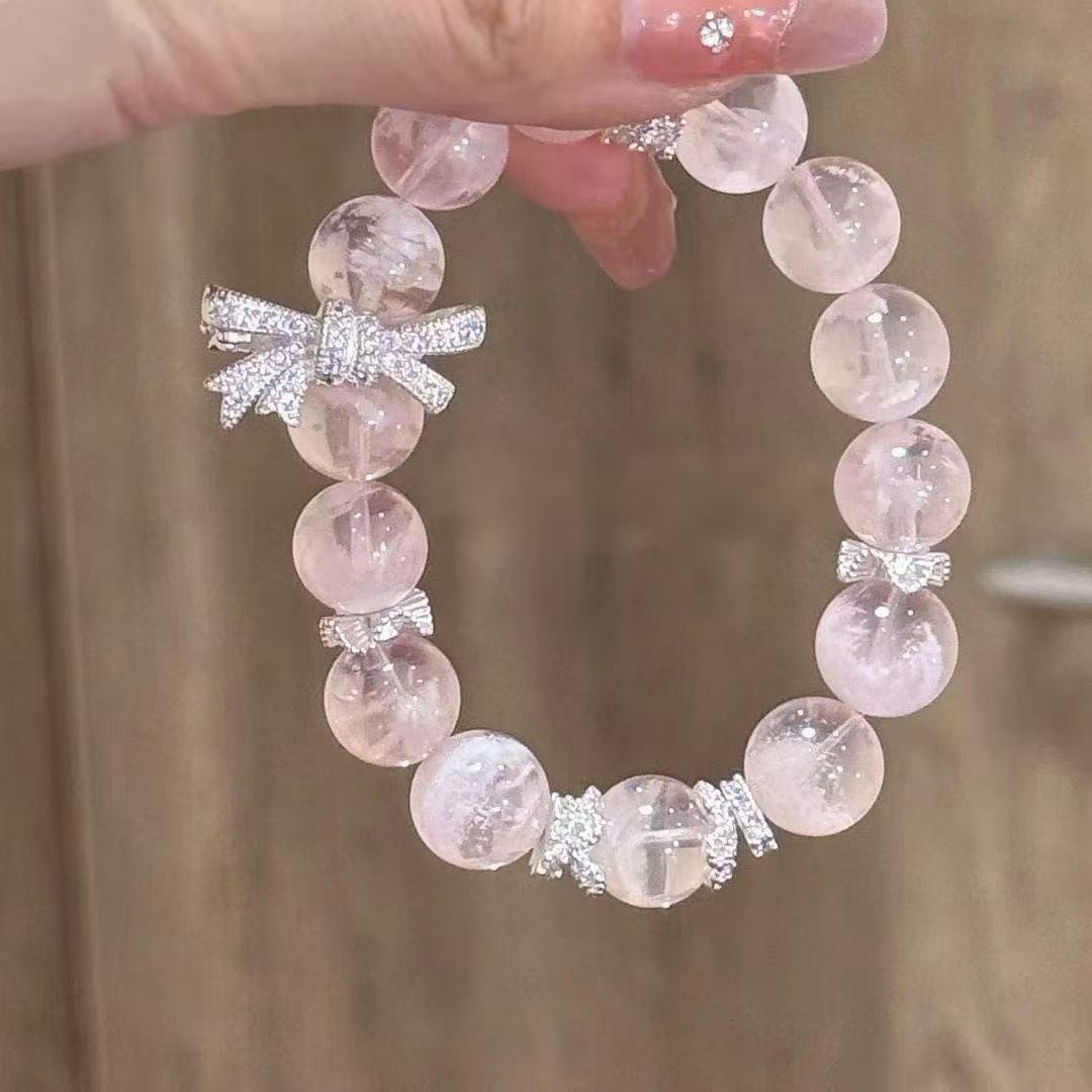 Crystal Rose Quartz Healing Bracelet – Himalayan Heart-Opening & Love Energy Jewelry