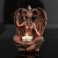 Gothic Baphomet Statue Candle Holder – Winged Occult Altar Decor (With / Without Candle Bowl)