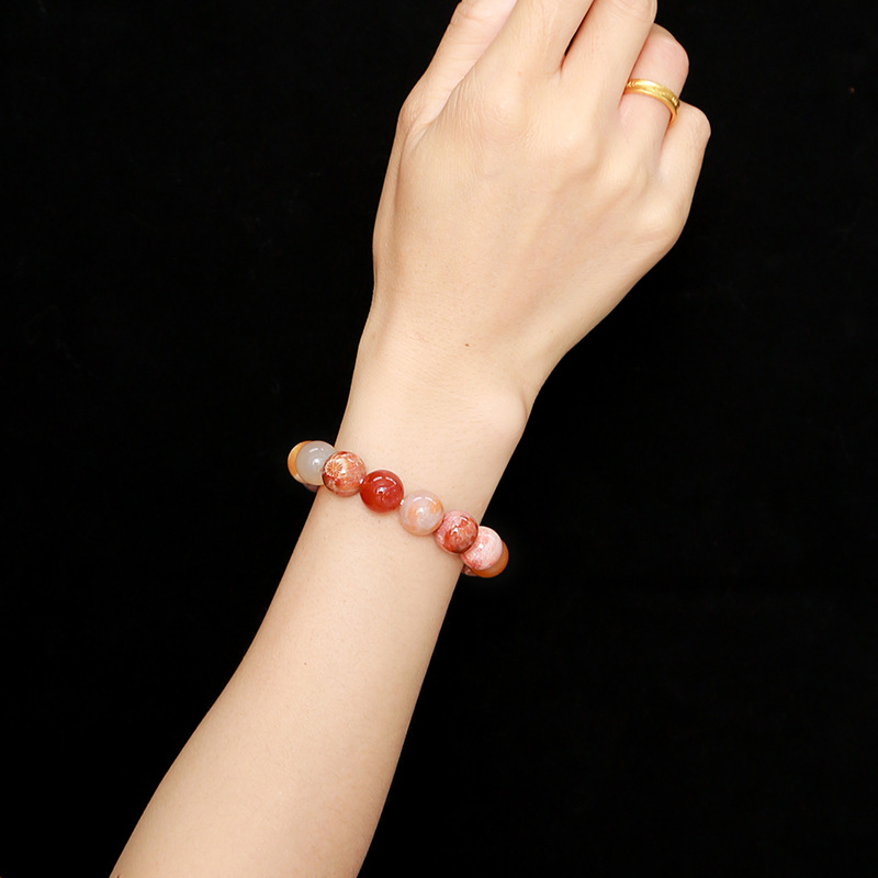 Natural Coral Jade Multi-Stone Bracelet – Warm Balance & Nurturing Energy Jewelry
