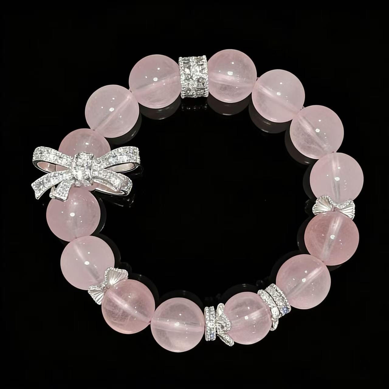 Crystal Rose Quartz Healing Bracelet – Himalayan Heart-Opening & Love Energy Jewelry