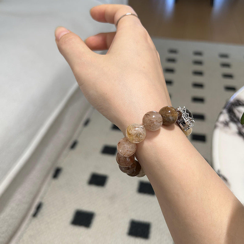 Multi-Rutilated Quartz Energy Bracelet – Grounded Strength & Protective Energy Jewelry