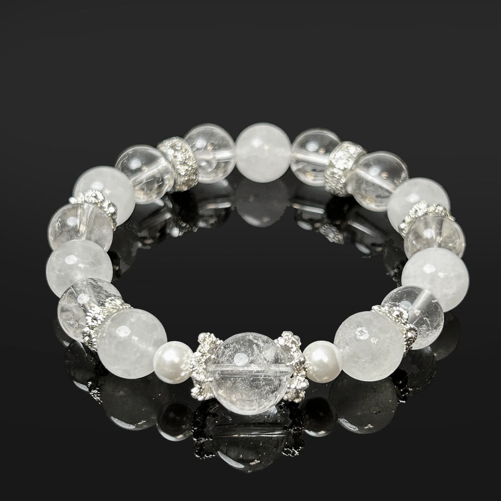 Crystal Clear Quartz Healing Bracelet – Himalayan Purity & Clarity Energy Jewelry