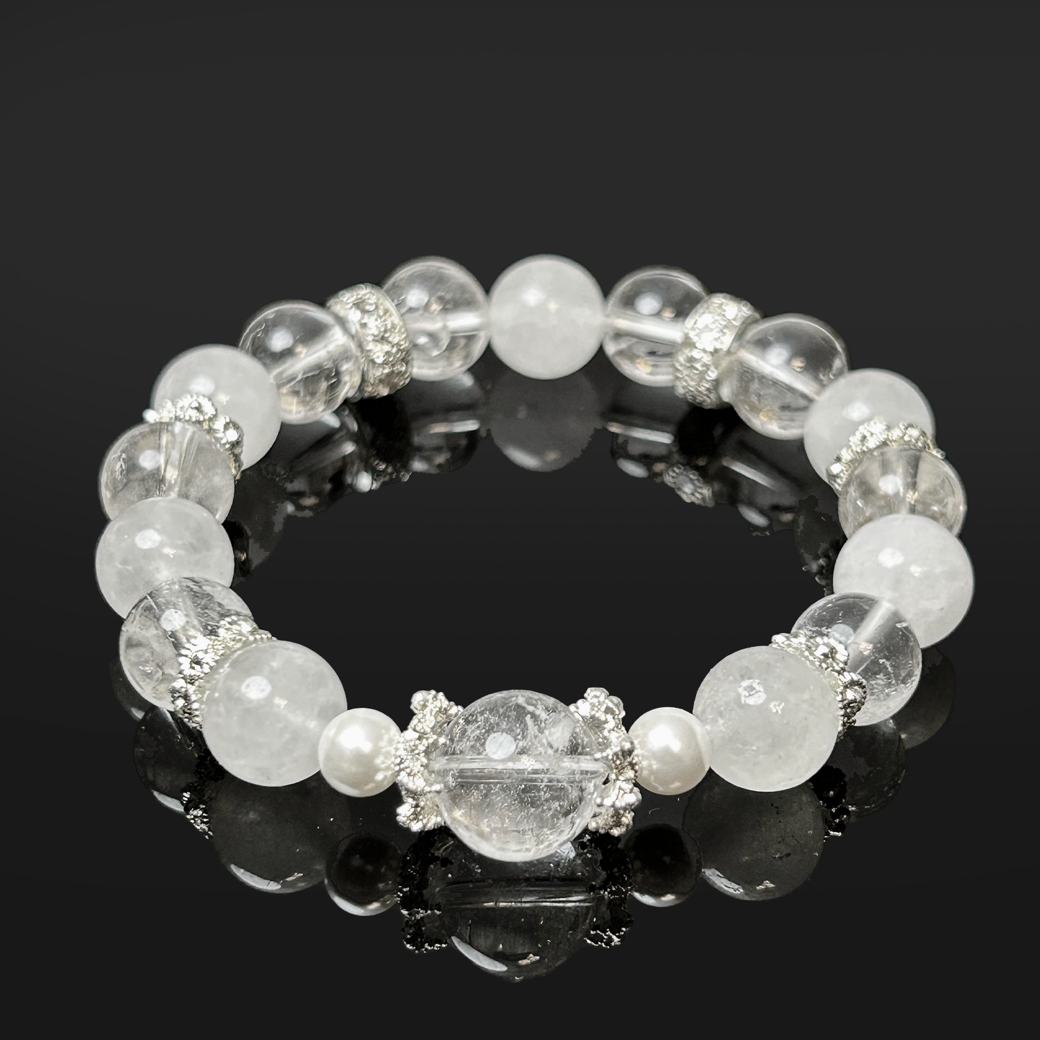 Crystal Clear Quartz Healing Bracelet – Himalayan Purity & Clarity Energy Jewelry