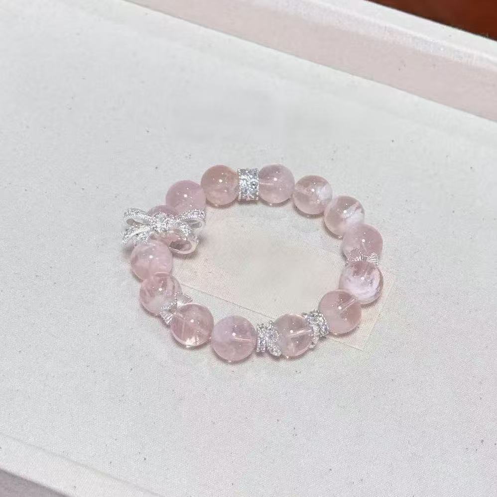 Crystal Rose Quartz Healing Bracelet – Himalayan Heart-Opening & Love Energy Jewelry