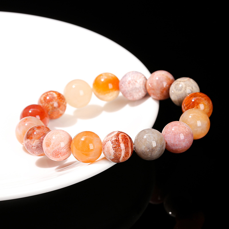 Natural Coral Jade Multi-Stone Bracelet – Warm Balance & Nurturing Energy Jewelry