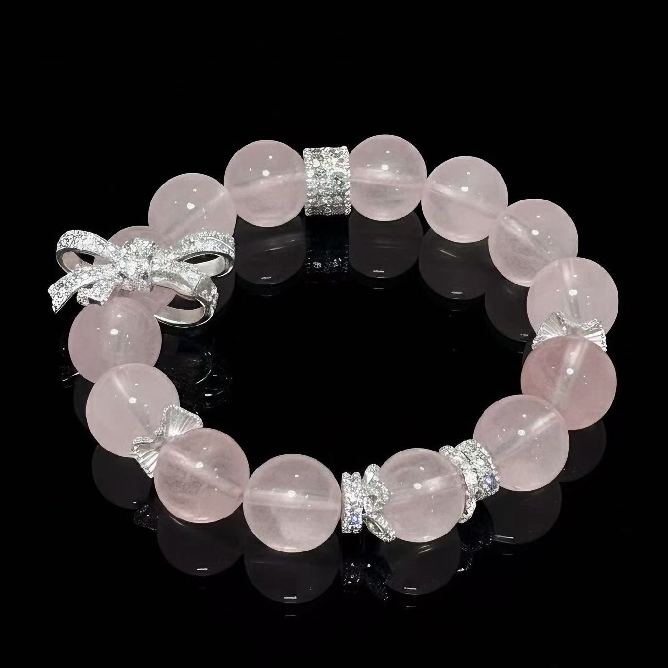 Crystal Rose Quartz Healing Bracelet – Himalayan Heart-Opening & Love Energy Jewelry