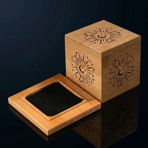 Celestial Moon & Star Sage Smudge Incense Burner Box | Meditation & Energy Cleansing Decor